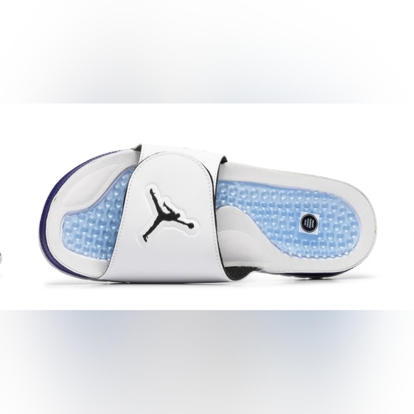 Jordan Hydro GRAPE RETRO 5 Slide Sandals in White and Grape Purple Teal New 2025 main image 10